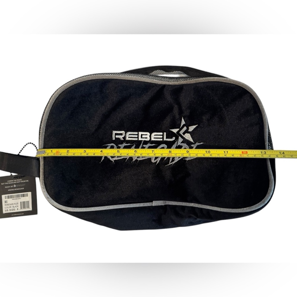 NEW Cheer Rebel Renegade Shoe Bag Black Velour & Mesh Zip Closure Bag Only - Picture 8 of 8